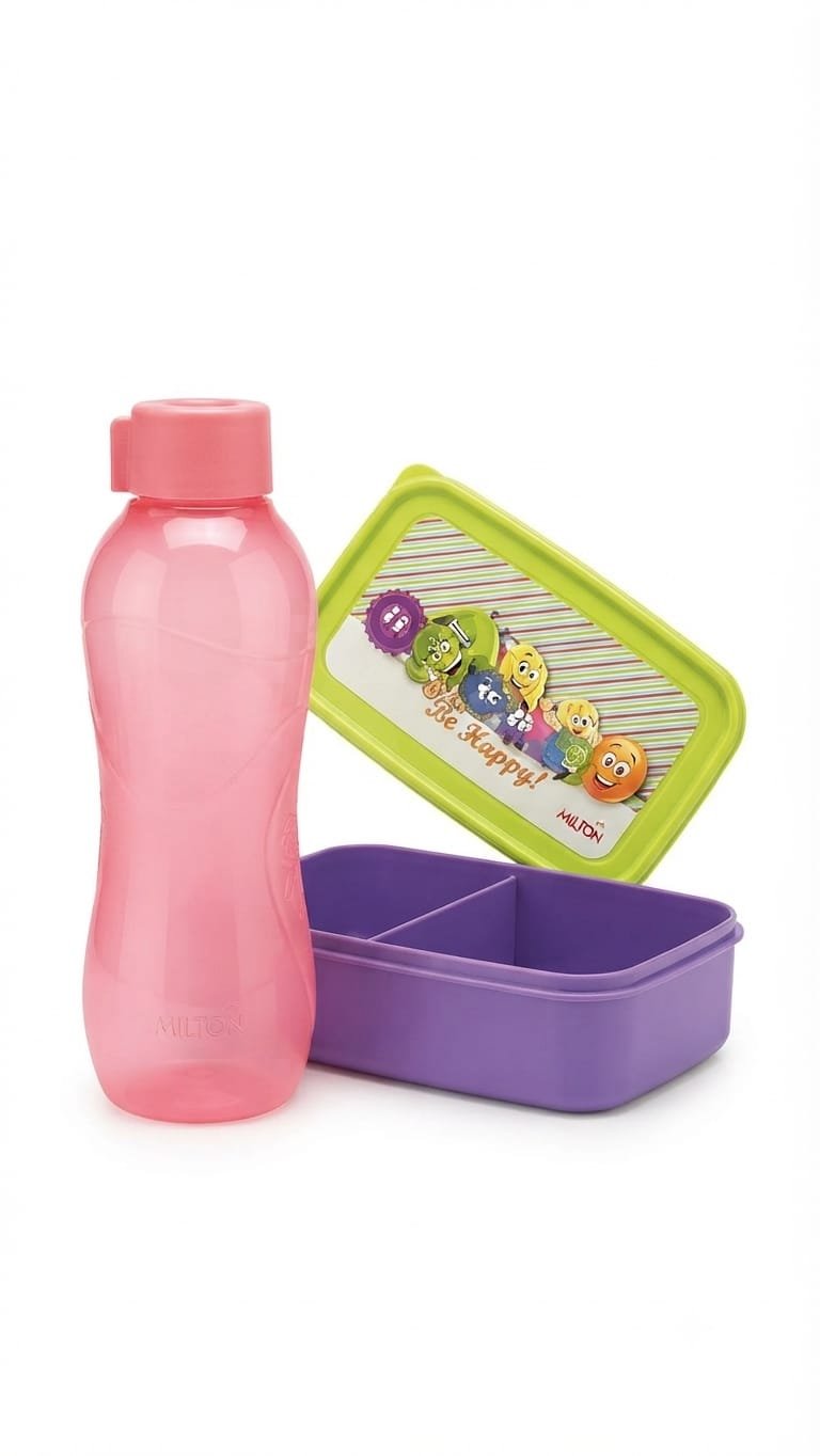 Milton I Go Time (Action Time) Kids Tiffin & Water Bottle Set